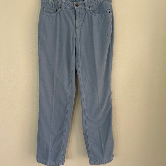 Lands’ End Pants Women’s SZ 6 Blue Corduroy Straight Leg Classic Mid Rise - Picture 2 of 12